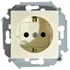 Розетка Simon 1591432-031 Simon 15 Бежевый с/з, 16А, 250В, винт.заж.