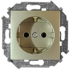 Розетка Simon 1591432-034 Simon 15 Шампань с/з, 16А, 250В, винт.заж.