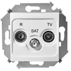Розетка Simon 1591466-030 Simon 15 Белый R-TV-SAT одиночная, винт.заж.