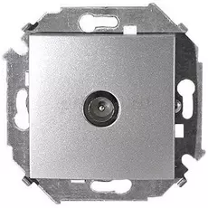 Розетка Simon 1591475-033 Simon 15 Алюминий TV одиночная, винт.заж.