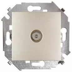 Розетка Simon 1591475-034 Simon 15 Шампань TV одиночная, винт.заж.