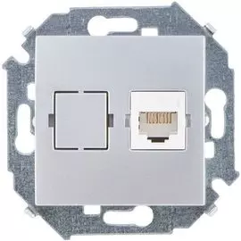 Розетка Simon 1591551-033 компьютерная RJ45 кат.5e (AMP), алюминий