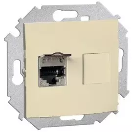 Розетка Simon 1591563-031 компьютерная RJ45 кат.6A (АМР, FTP), слоновая кость