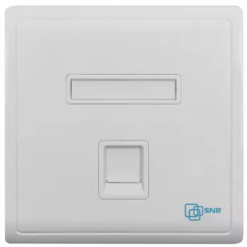 Розетка SNR SNR-EM-KJ1 абонентская, встраиваемая, под модули Keystone, 1 порт