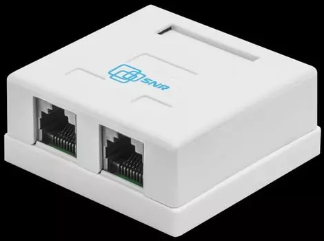 Розетка SNR SNR-WO-KJ2 абонентская, накладная, под модули Keystone, 2 порта