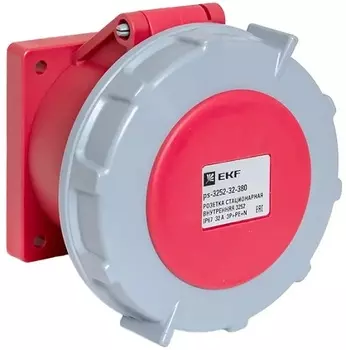 Розетка стационарная внутренняя EKF ps-3252-32-380 3252 3Р+РЕ+N 32А 380В IP67
