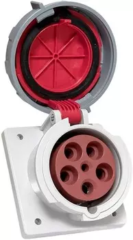 Розетка стационарная внутренняя EKF ps-4252-32-380 угловая 4252 3Р+РЕ+N 32А 380В IP67