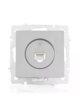 Розетка телефонная Lezard 742-3588-137 СП Vesna евро стандарт механизм платина