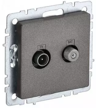 Розетка телевизионная IEK BR-AF20-O-K45 BRITE TV+SAT РТВ/РСп12-БрТБ Бронза