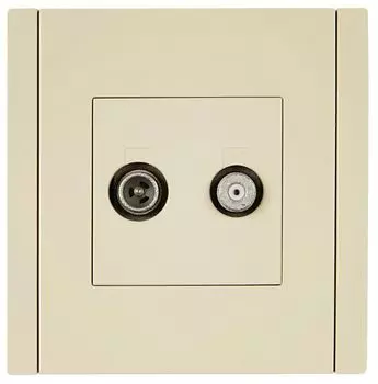 Розетка телевизионная IEK FP-AF20-O-K10 FORTE&PIANO TV+SAT FP438 ваниль