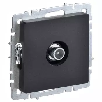 Розетка телевизионная проходная IEK BR-A10-P-K02 BRITE РТВ10-0-БрЧ Черный