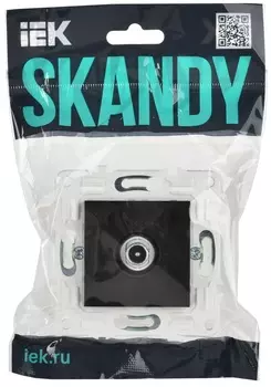 Розетка телевизионная проходная IEK SK-A10-P-K53 SKANDY SK-A17G Графит