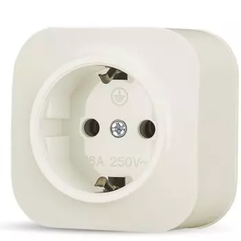 Розетка TOKOV ELECTRIC TKE-FR-R1Z-C02 1-м ОП Frea 16А IP20 250В с заземл. АБС-пластик беж