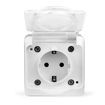 Розетка TOKOV ELECTRIC TKE-NX-R1Z-C01T-IP54 1-м ОП Nix 16А IP54 250В с заземл. с прозр. крышкой бел