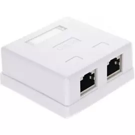 Розетка TV-COM STV-2RJ45F внешняя RJ-45 (FTP) 5E кат. двойная, экранированная