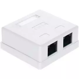 Розетка TV-COM STV-2RJ45U внешняя RJ-45 (UTP) 5E кат. двойная