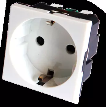 Розетка TWT TWT-EL45x45/1G-WH Mosaic 45x45, нем. ст., 2K+3, 16A, со шторками, безвинтовое подключение, белая