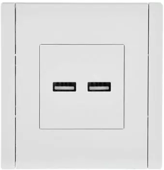 Розетка USB IEK FP-U21-D31-K01 FORTE&PIANO тип A+тип A 3,1А FP249 белый