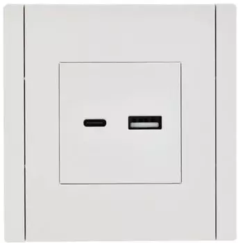Розетка USB IEK FP-U22-D31-K01 FORTE&PIANO тип A+тип C 3,1А FP250 белый