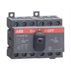 Рубильник ABB 1SCA104913R1001 OT40F3С до 40А реверсивный 3п с резервной ручкой DIN/винт