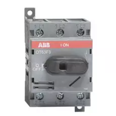Рубильник ABB 1SCA105332R1001 OT63F3 до 63А 3х-полюсный для установки на DIN-рейку или монтажную плату (с резерв. ручкой)
