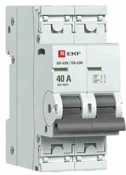 Рубильник EKF S63240 2P 40А ВН-63N PROxima