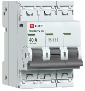 Рубильник EKF S63340 3P 40А ВН-63N PROxima
