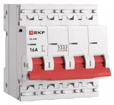 Рубильник EKF S63416 4P 16А ВН-63N PROxima