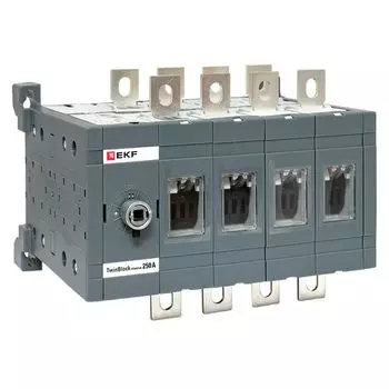 Рубильник EKF tb-s-250-4p-rev 250A 4P реверсивный без рукоятки управления TwinBlock