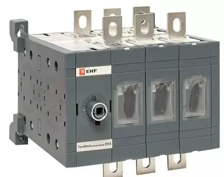 Рубильник EKF tb-s-315-3p-rev 315A 3P реверсивный без рукоятки управления TwinBlock
