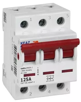 Рубильник КЭАЗ 328173 OptiDin BM63PL-3125-УХЛ3