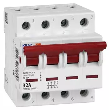 Рубильник КЭАЗ 328174 OptiDin BM63PL-432-УХЛ3