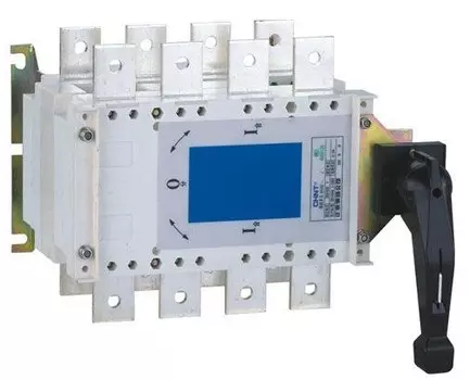 Рубильник перекидной CHINT 393375 3P, NH40-400/3CS, 400А, 3 полож. I-0-II стандарт. рукоятка управ.