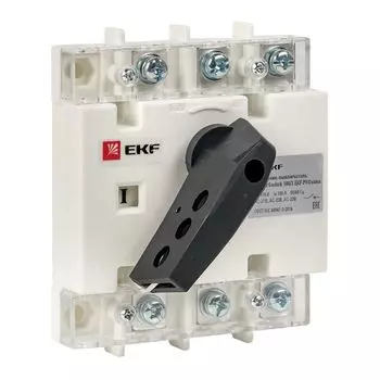 Рубильник-выключатель EKF psds-100-3 100A 3P c рукояткой управления для прямой установки PowerSwitch