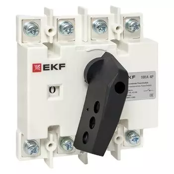 Рубильник-выключатель EKF psds-100-4 100A 4P c рукояткой управления для прямой установки PowerSwitch