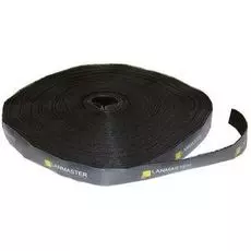 Рулон липучки Lanmaster LAN-VCM30M-BK шириной 20 мм, 30 м, черный