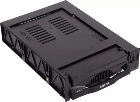 Салазки AgeStar SR3P-S-1F (BLACK) 3,5" SATA I/II/III, пластик, чёрный