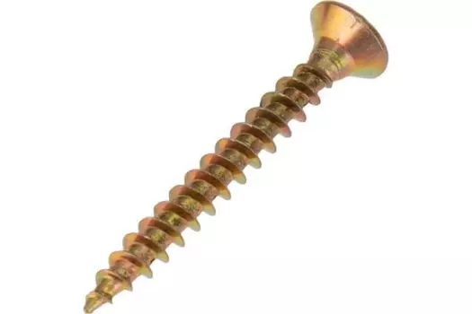 Саморез KRANZ 1111-0430-2 универсальный 4х30, желтый цинк, пакет (1000 шт/уп)