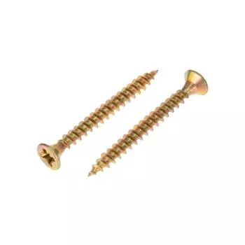 Саморез KRANZ 1111-3535-4 универсальный 3.5х35, желтый цинк, пакет (50 шт./уп.)