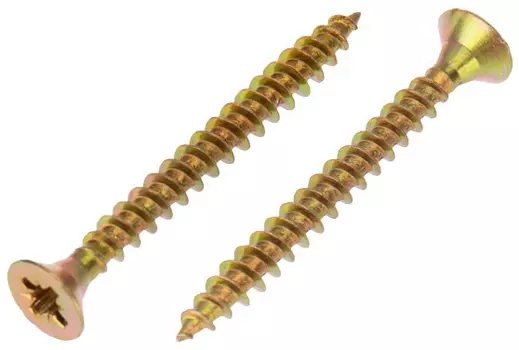 Саморез KRANZ KR-01-3311-041 универсальный 5х50, желтый цинк, короб (100 шт./уп.)