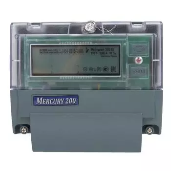 Счетчик Меркурий М0000051747 200.02 1ф 5-60А класс точн. 1.0 многотариф. CAN ЖКИ Моск. вр. Инкотекс