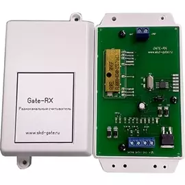 Считыватель Gate Gate-RX радиоканальный для считывания кодов брелоков Gate-TX. Wiegand 26; 433,92 МГц; до 15м (встроенная антенна); до 30 м(внешняя ан