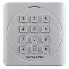 Считыватель HIKVISION DS-K1801EK Частота считывания 125КГц; дальность считывания: 30-50 мм; поддержка протокола Wiegand (W26/W34); DC12В; 1.6Вт; -40