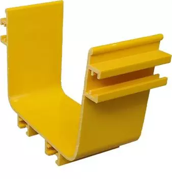 Секция Lanmaster LAN-OT100x360-NC переходная секция оптического лотка 100x360 мм для элементов типа NC, желтая