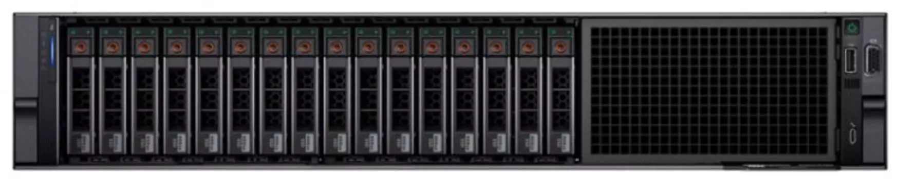Сервер Dell PowerEdge R550 2U/ 16 SFF/ 1xHS/ PERC H755/ 2xGE/ OCP 3.0/ noPSU/ 4xLP/ IDRAC9 Ent/ TPM 2.0 v3/ 5xstd fan/noDVD/ Bezel noQS/ Sliding Rails
