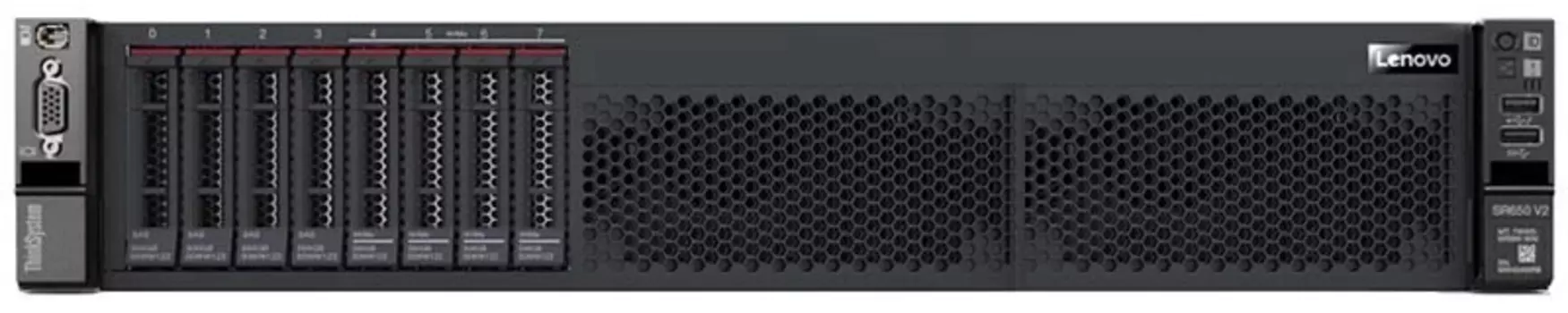 Сервер Lenovo ThinkSystem SR650 V2 7Z73TA8100 Xeon Silver 4314 (16C 2.4GHz 24MB Cache/135W), 32GB (1x32GB, 3200MHz 2Rx4 RDIMM), 8 SAS/SATA, 9350-8i,