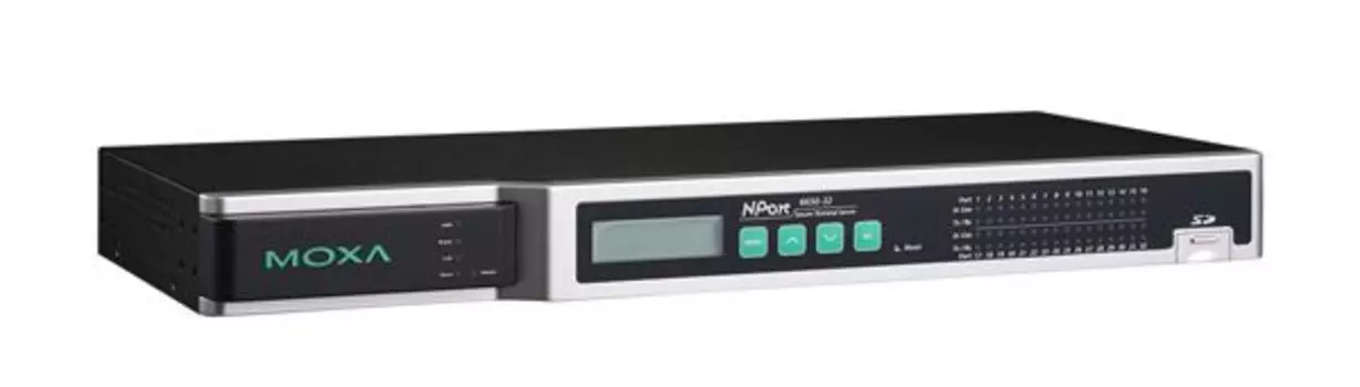 Сервер MOXA NPort 6650-16 16 ports RS-232/422/485 secure device server, 100V~240VAC, Power Cord