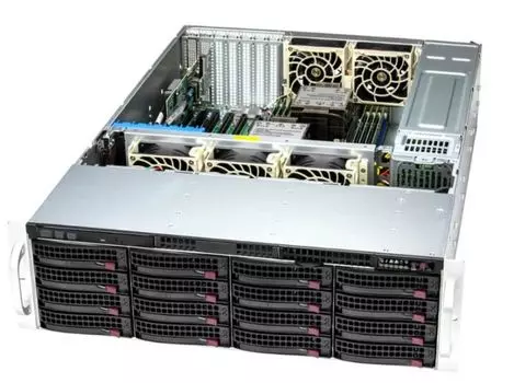 Сервер Supermicro SSG-631E-E1CR16H SuperStorage 3U 2*6448Y/4*64GB/7450 PRO 480GB NVMe M.2