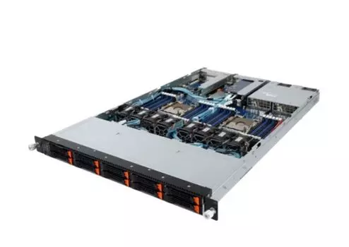Серверная платформа 1U GIGABYTE R181-NA0 (2*LGA 3647, C621, 24*DDR4 (2933), 10*2.5" Gen3 NVMe/SATA/SAS HS, PCIE, OCP, 2*Glan, Mlan, 2*1200W, VGA, 3*US