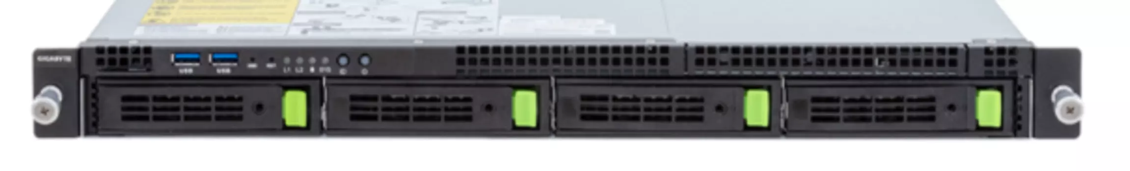 Серверная платформа 1U GIGABYTE R183-S90 (2*LGA 4677, C741, 32*DDR5, 4*3.5"/2.5" SATA/SAS HS, 2*PCIE, 2*Glan, Mlan, 4*USB 3.2, Mini-DP, 2*1600W)